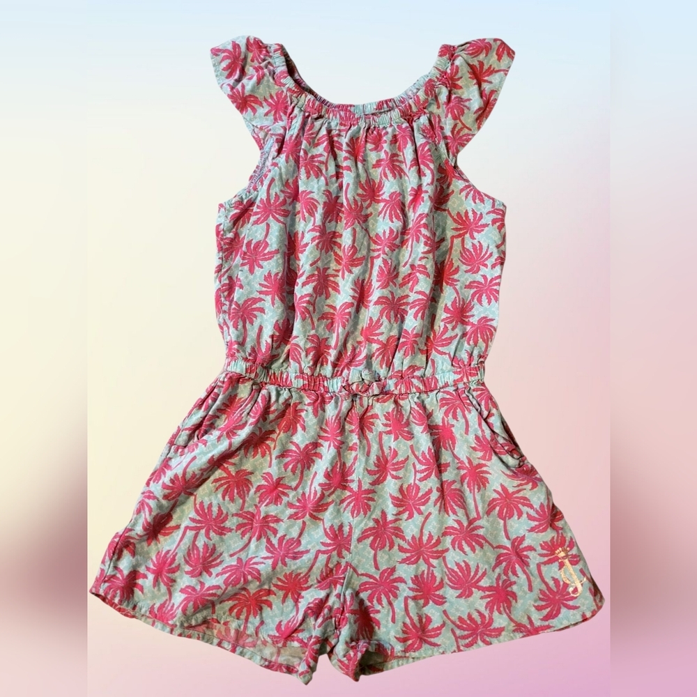 JUICY COUTURE KIDS - Girls 6/6x Palm Tree Print Romper